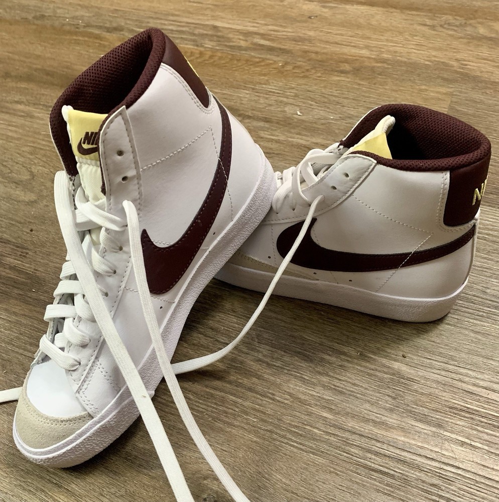 Nike Shoes Youth 5 Blazer Mid 77 Sneakers Maroon White Athletic/Basketball