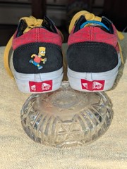 Vans x The Simpsons Bart Graffiti Kids 13 Shoes Red Black Yellow Skate Sneakers