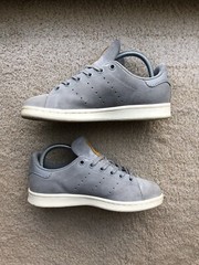 Adidas Stan Smith J Grey Suede Mens Size 5/Wmns 6.5 BA7352