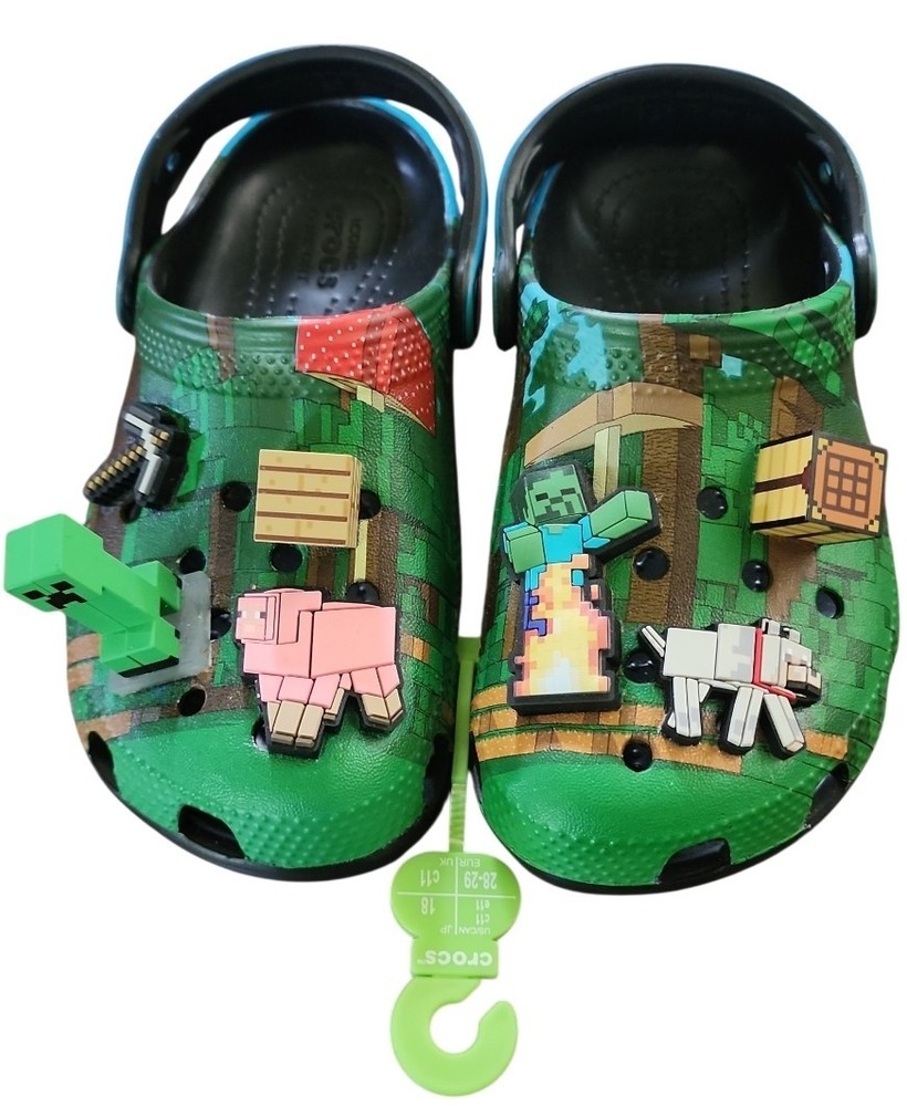 Crocs Minecraft Classic Clogs Kids size c 11 Brand new