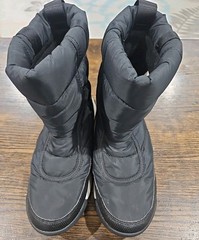 Sorel Whitney Puffy Quilted Waterproof Winter Boot Black Youth Size 7 EUC