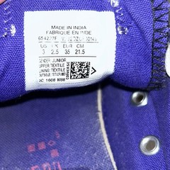 Converse Chuck Taylor Double Tongue Metallic Purple Youth Size 3 Sneaker Shoes