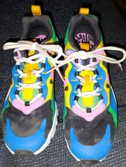Nike Air Max 270 React Multicolored Shoe Sneakers CU4668-001 Size 6.5Y