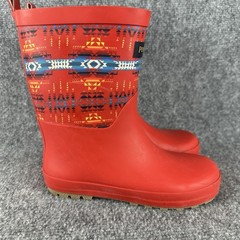 Pendleton Pilot Rock Mid Rain Boots Kids US 13/1 Red Rubber Waterproof