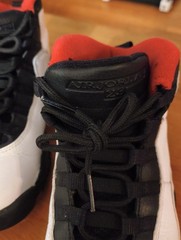 Size 5Y Sneaker White With Red and Black PreOwned Great Condition No Box