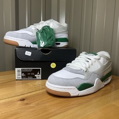 Air Jordan 4 RM GS Pine Green White Grey Youth 6Y Women Size 7.5 FQ7938-103 NIB
