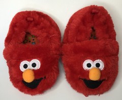 NEW Sesame Street ELMO Kids‘ Red Plush Indoor Slippers Toddler Size 6