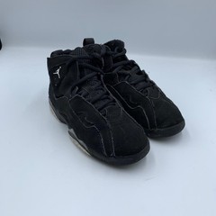 Air Jordan True Flight 343796-010 Kids 13C Basketball Shoes Black Suede Sneakers