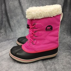 Sorel Yoot Pac Winter Boots Youth Size 5 Pink Nylon Warm Waterprooof Boots