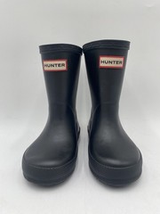 HUNTER FIRST CLASSIC Kids‘ NEW Rain Boots Black US Size B7/G8