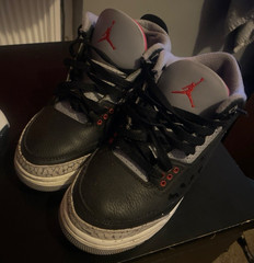 Jordan Air Jordan 3 Unisex Kids Sneaker US 6 Black/Gray/Red Mid-Top