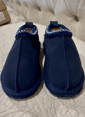 Project Cloud “Dream Warm” Genuine Leather Suede Navy Children Slippers 12 NIB