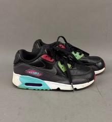 Size 1Y – Nike Air Max 90 South Beach Black Teal Kids Sneakers 833414-033