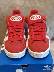 adidas Campus 00s Red White Low Top Lace Up Athletic Sneakers IG1230