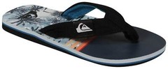 Quiksilver Boy’s Molokai Layback Sandal – Black / Blue / Black – New