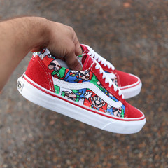 VANS Old Skool Super Mario and Luigi Custom Hand Detailed Any SIze