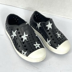 Native Slip On Shoes Kids C9 Jefferson Black White Stars Waterproof Comfort