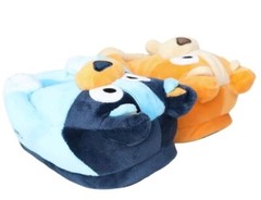 Ground Up™ ~ Youth Size 11/12 ~ 3D Design ~ BLUEY & BINGO ~ Micro Plush Slippers