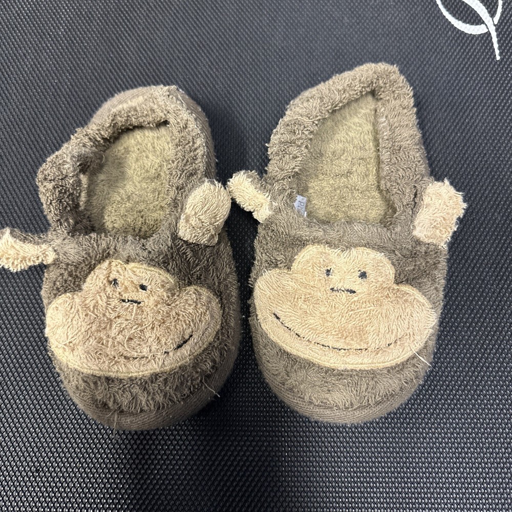 Restoration Hardware Terry Cloth Monkey Bath Slippers – 4 -6 Years