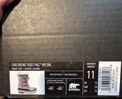 New Sorel Yoot Pac Waterproof Insulated Winter Snow Boots Little Kids Size 11