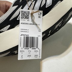 Size 2[JP8743] PRESCHOOL ADIDAS ORIGINALS ADIZERO ARUKU Black White Youth Shoes
