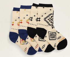 Pendleton 2 Pair Kid’s Cotton Crew Socks -Wild Blooms -S (Shoe size 7-10) -New