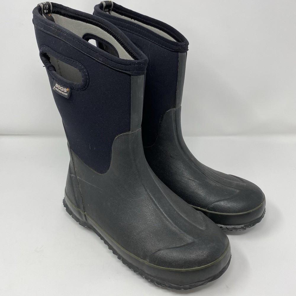 Bogs Classic High Boots Youth Size 6 Black Waterproof Rain Snow Boots