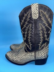 Laredo’s Brown/Blue Leather Cowboy Boots youth size 9