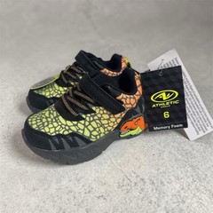 Athletic Works Dinosaur Sneakers Kids Light Up Size 6 NWT