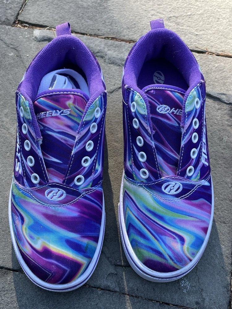 Heelys Pro 20 Prints Roller Shoes Purple Multi Swirl Youth 2 HE101145