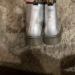 Doc Martens Metallic Silver Pascal Unisex Kids Boots 12us