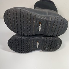 Bogs York Solid Insulated Rain Boots Black Pull On Waterproof Warm Kids Size 12