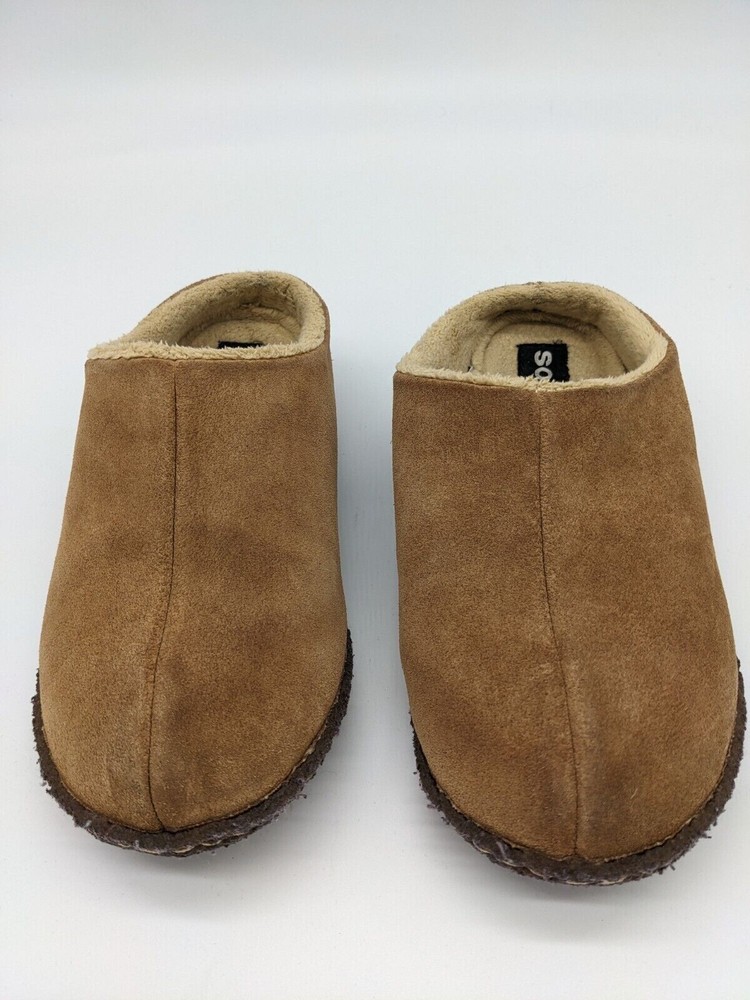 Sorel Camel Colored Kids House Slippers Size 2 Preowned