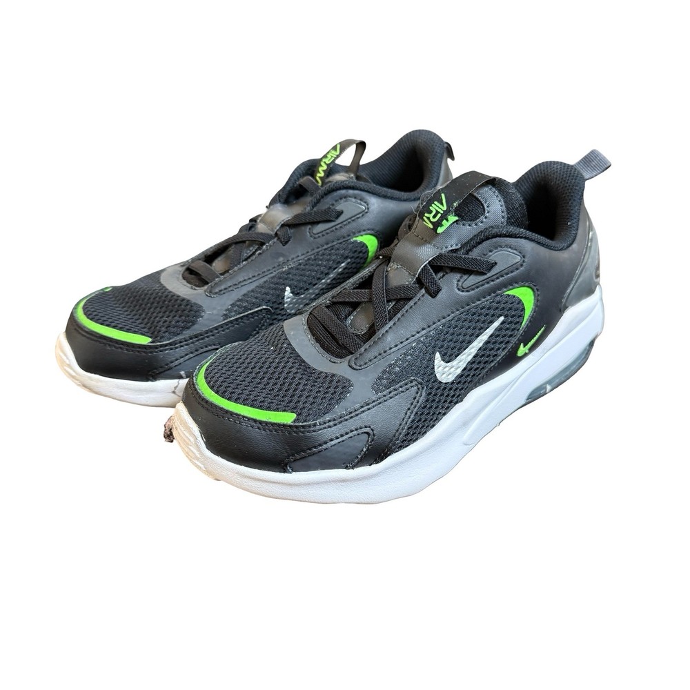 Nike Air Max Bolt Kids Size 3Y Black Green Running Shoes Sneakers CW1627-006