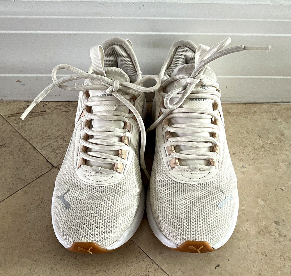 PUMA Caven 2.0 Low Top Lace-Up Sneakers White/Gum Unisex Kids US 5.5 387163-02