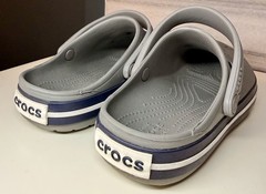 Crocs KIDS Classic Clogs Gray Navy Size C12 Comfort Slip On Shoes