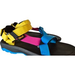 NWT Teva Hurricane Kids Sandals Size 2Y Yellow Blue Pink Hook & Loop Water Shoes