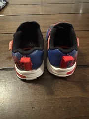 Marvel Spider-Man Hook & Loop Kids Sneakers Size 7 Red Blue Black