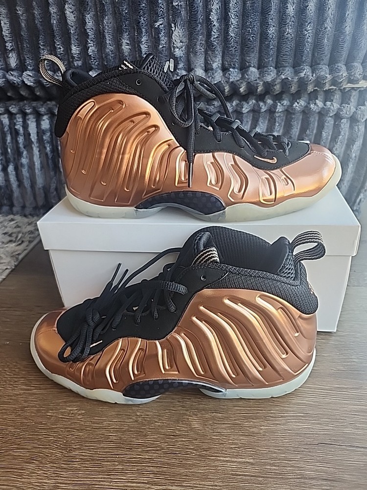Nike Little Posite One Copper Youth Basketball Shoes F-Z0990-800 Black Gold 6Y