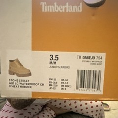 Timberland Stone Street Mid LC Waterproof Wheat Nubuck Boot Kids 3.5 M