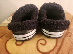 Stepping Stone Koala Kid Unisex Slip On Black Fur Lined Clog Shoes Size 9 #42