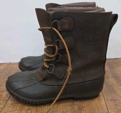L.L. Bean Leather Waterproof Snow Boots Insulated Removable Felt Kids Size 4