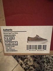 Vans Kids 13.5 Bronze Age/ True White