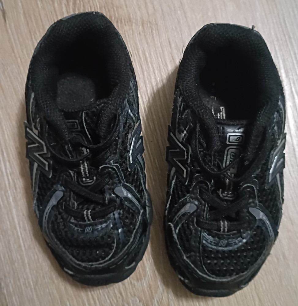 New Balance 740 Sneakers Stretch Laces Toddler Size US 7 Black Elastic Lace