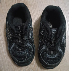 New Balance 740 Sneakers Stretch Laces Toddler Size US 7 Black Elastic Lace