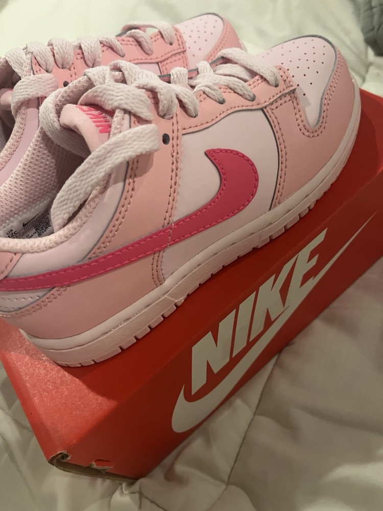 *NEW* Pre-School Kids Nike Dunk Low (PS) SOFT PINK PINK FOAM (DH9756-600) 👍12C