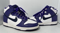Size 6 Y- Nike Dunk High Electro Purple Midnight Navy