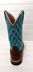 TWISTED X Top Hand Kids Distressed Saddle Turquoise Cowboy Boots Boys Size 2.5 M