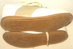 Classic WILLITS Chris Preppy Unisex Kid’s White-Tan Leather Saddle Shoes 11.5