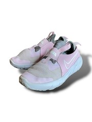 Nike Flex Runner 2 Pink Gray White Slip On Running Shoes Youth Size 3.5Y